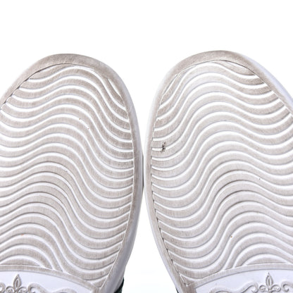 Gucci Calfskin Ayers Bee Embroidered Womens Ace Sneakers 37.5 White Green 10 of 16