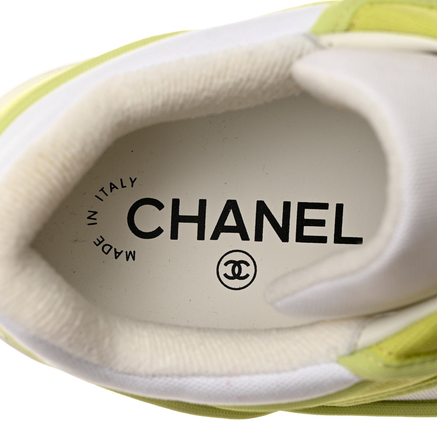 Chanel Fabric Womens Logo Sneakers 39.5 Green 6 of 10