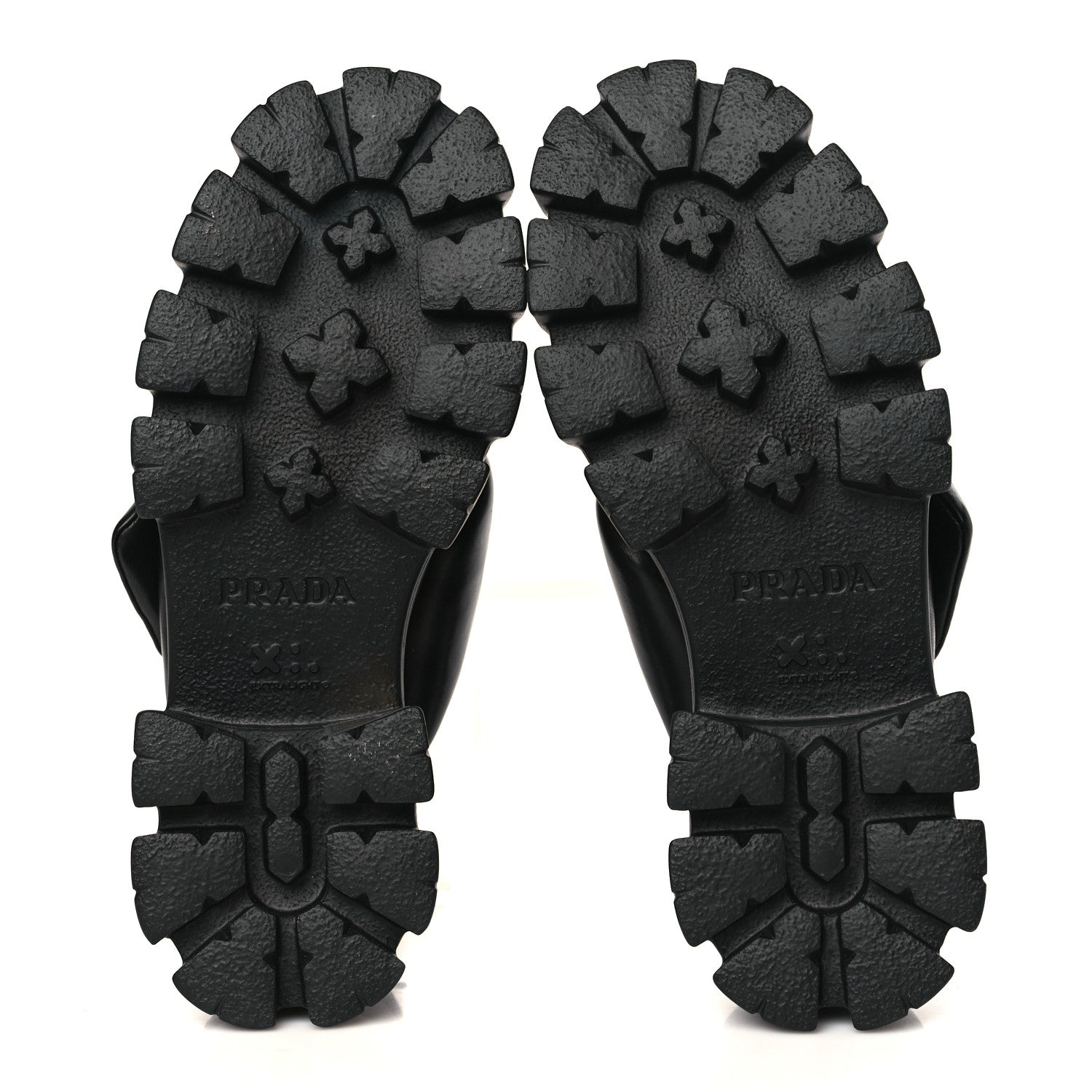 Prada Nappa Soft Metal Triangle Logo Padded Monolith 55mm Slingback Sandals 38 Black 5 of 9
