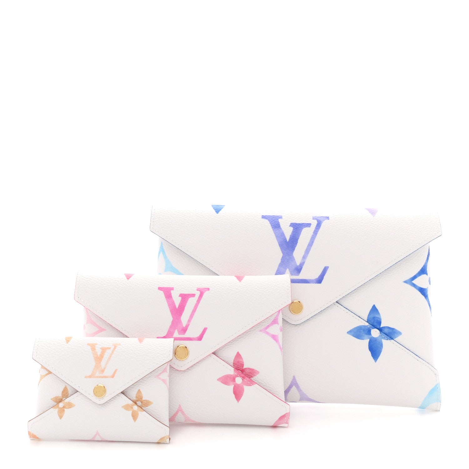 Louis Vuitton Monogram Giant By The Pool Kirigami Pochette Set Blue Rose Beige 1 of 8