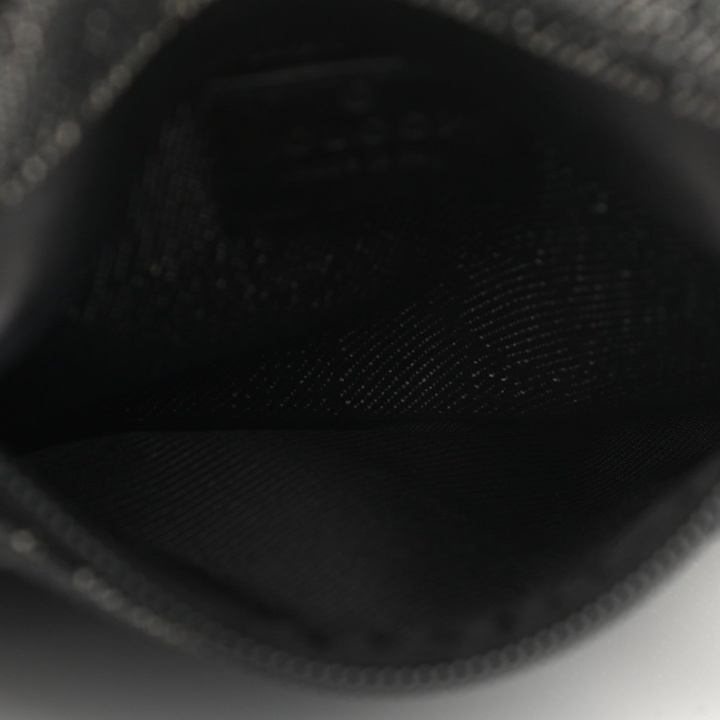 Denim Monogram Double Pocket Belt Bag Black