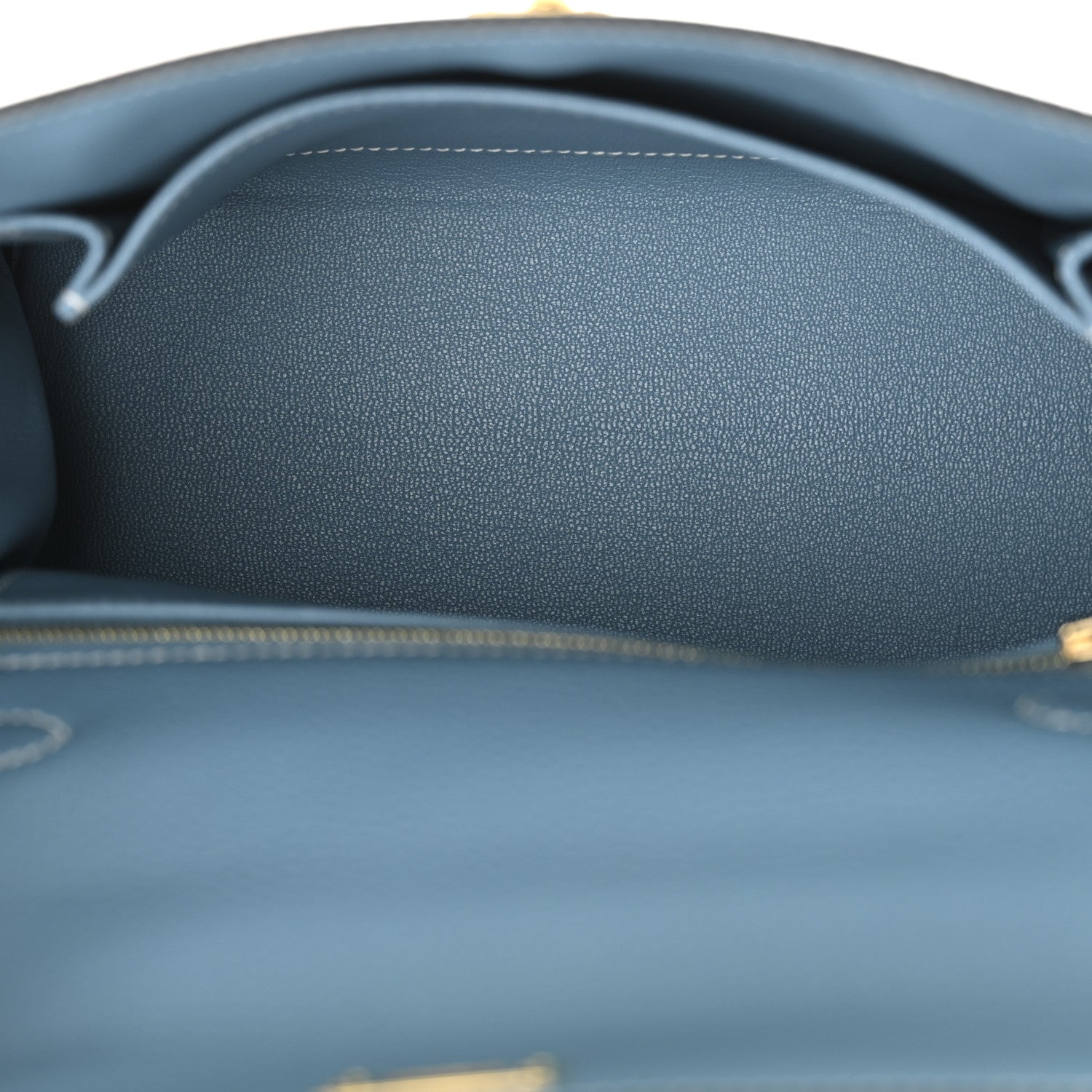 Hermes Togo Kelly Retourne 25 New Blue Jean 5 of 11