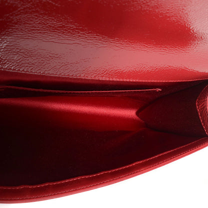 Saint Laurent Textured Patent Monogram Large Belle De Jour Clutch Fuchsia 5 of 7