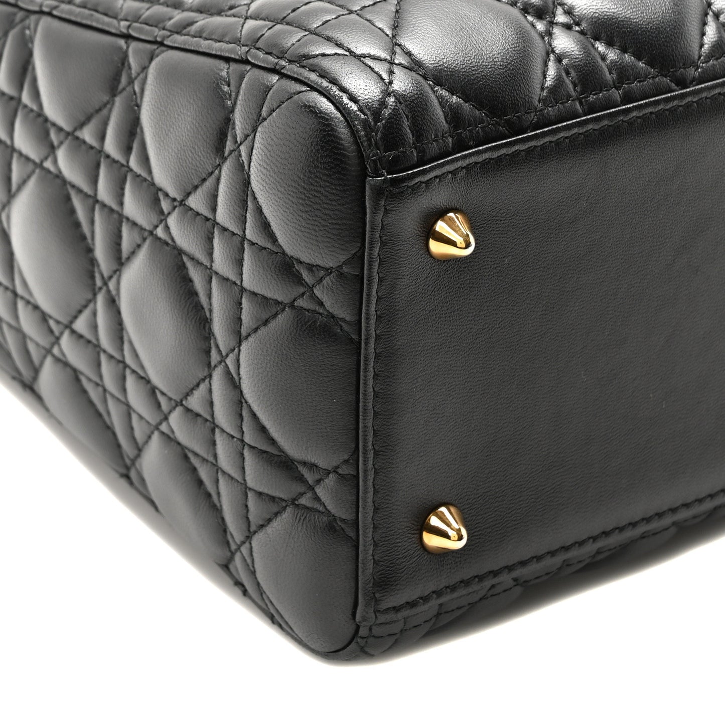Lambskin Cannage Medium Lady Dior Black