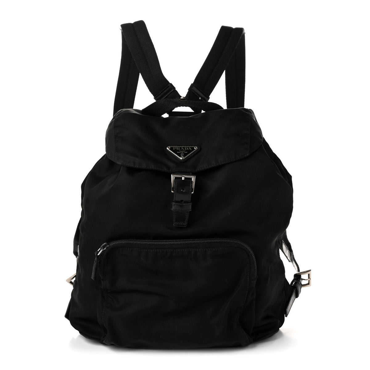 Tessuto Nylon Vela Cinch Backpack Black