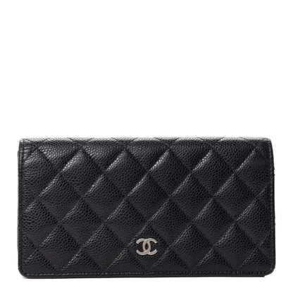 Chanel Caviar Quilted Yen Wallet Black 1 of 11