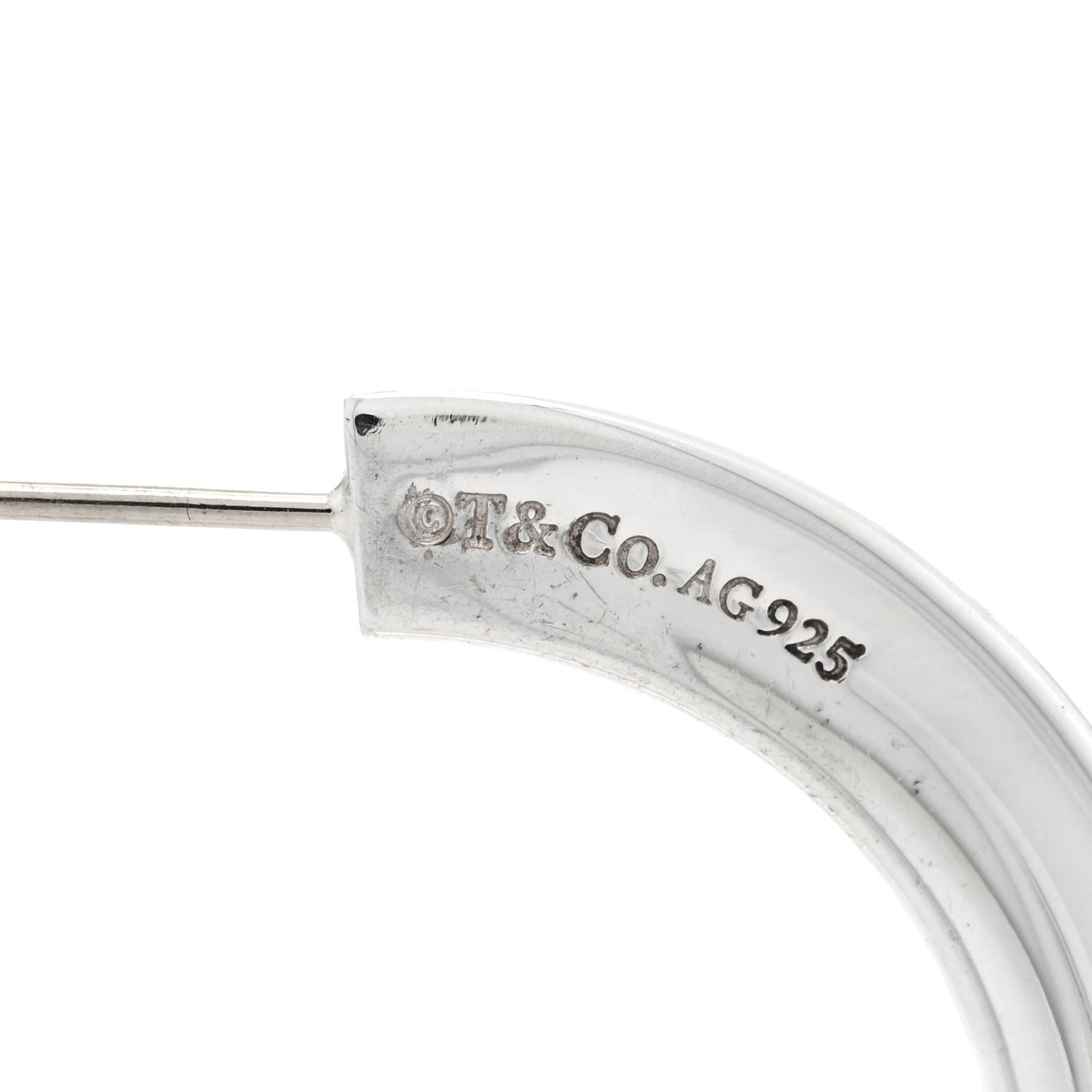 Sterling Silver 1837 Large Flat Hoop Earrings