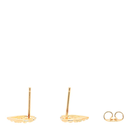 Tiffany 18K Yellow Gold Olive Leaf Heart Earrings 4 of 5