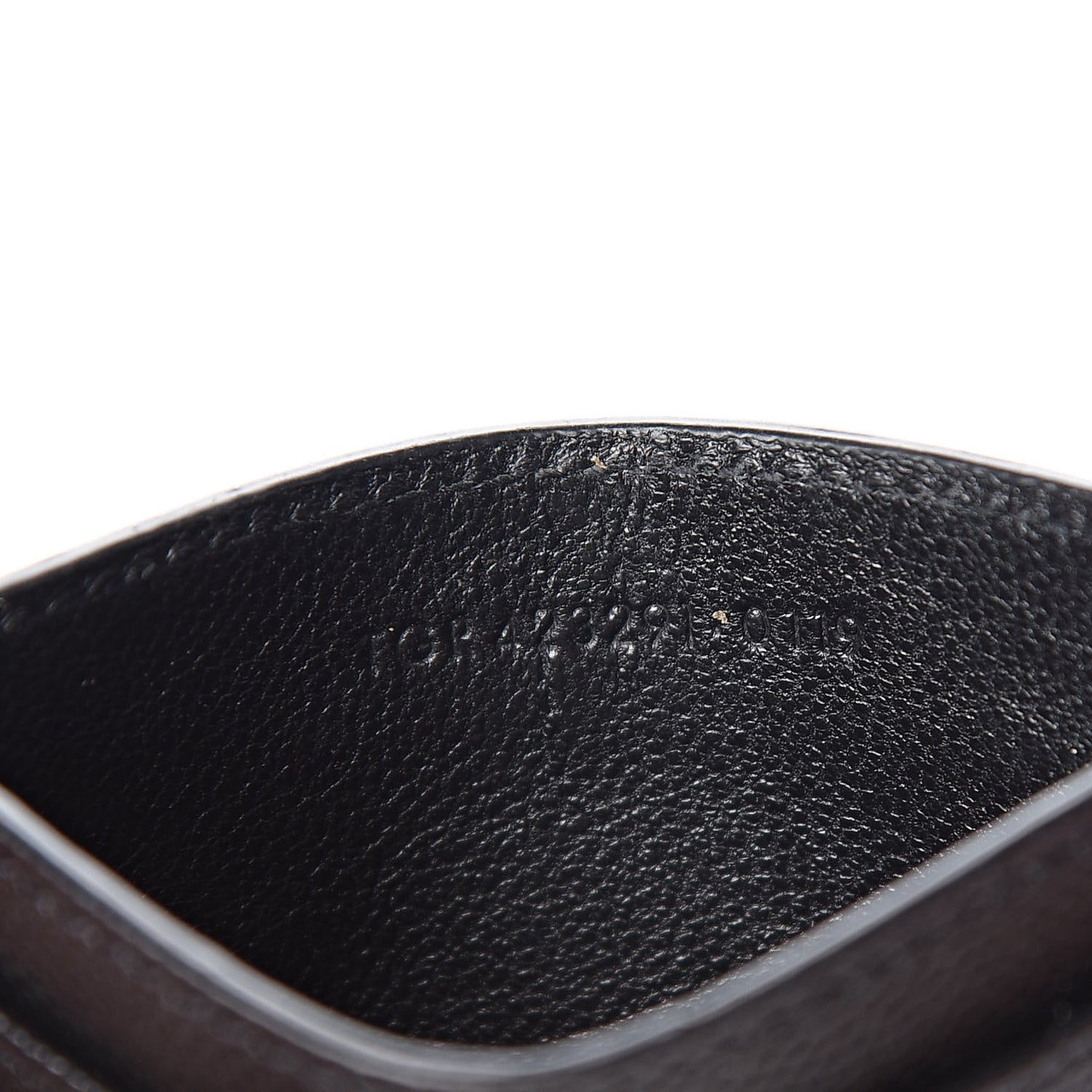 Grain De Poudre Matelasse Chevron Monogram Credit Card Case Black