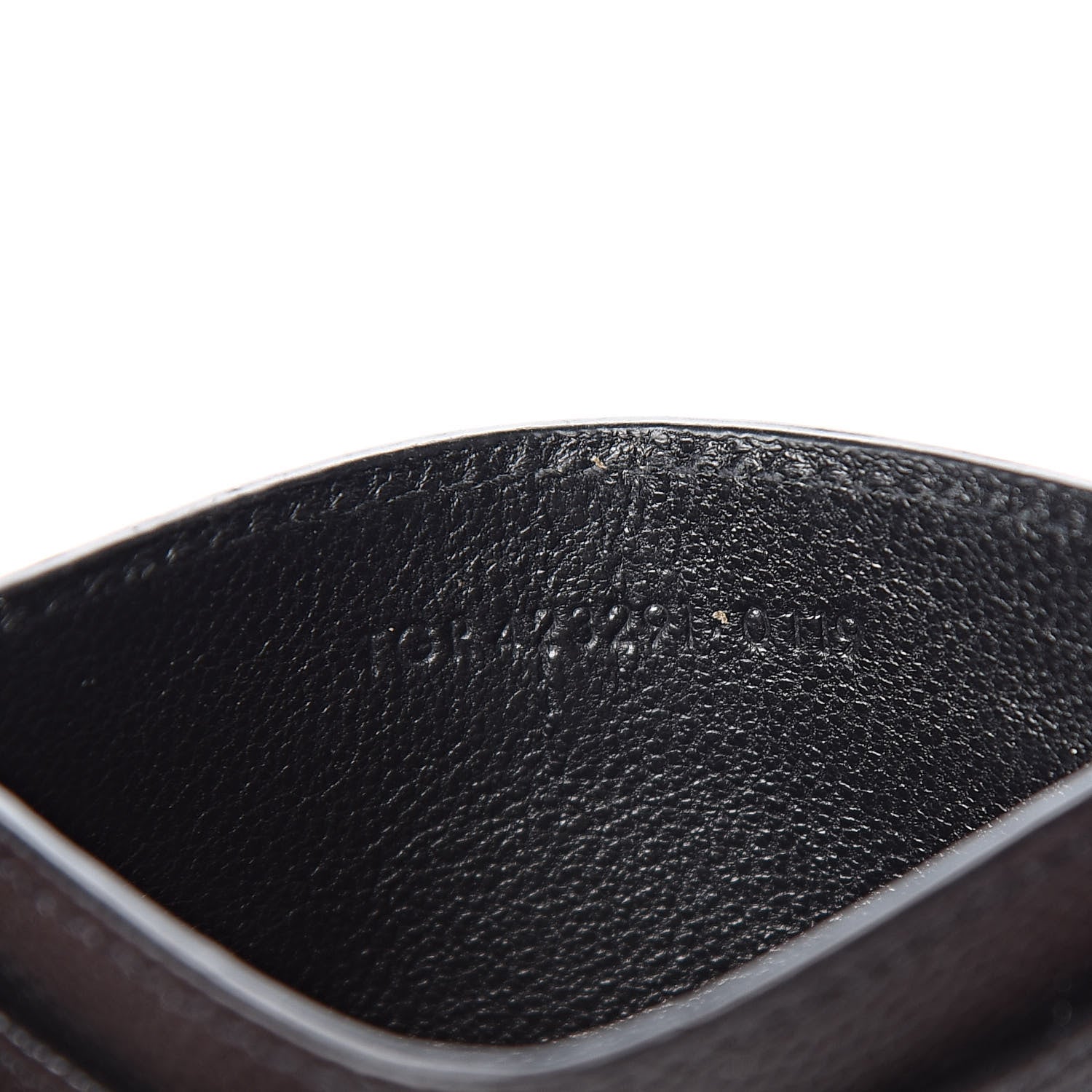 Saint Laurent Grain De Poudre Matelasse Chevron Monogram Credit Card Case Black 6 of 8