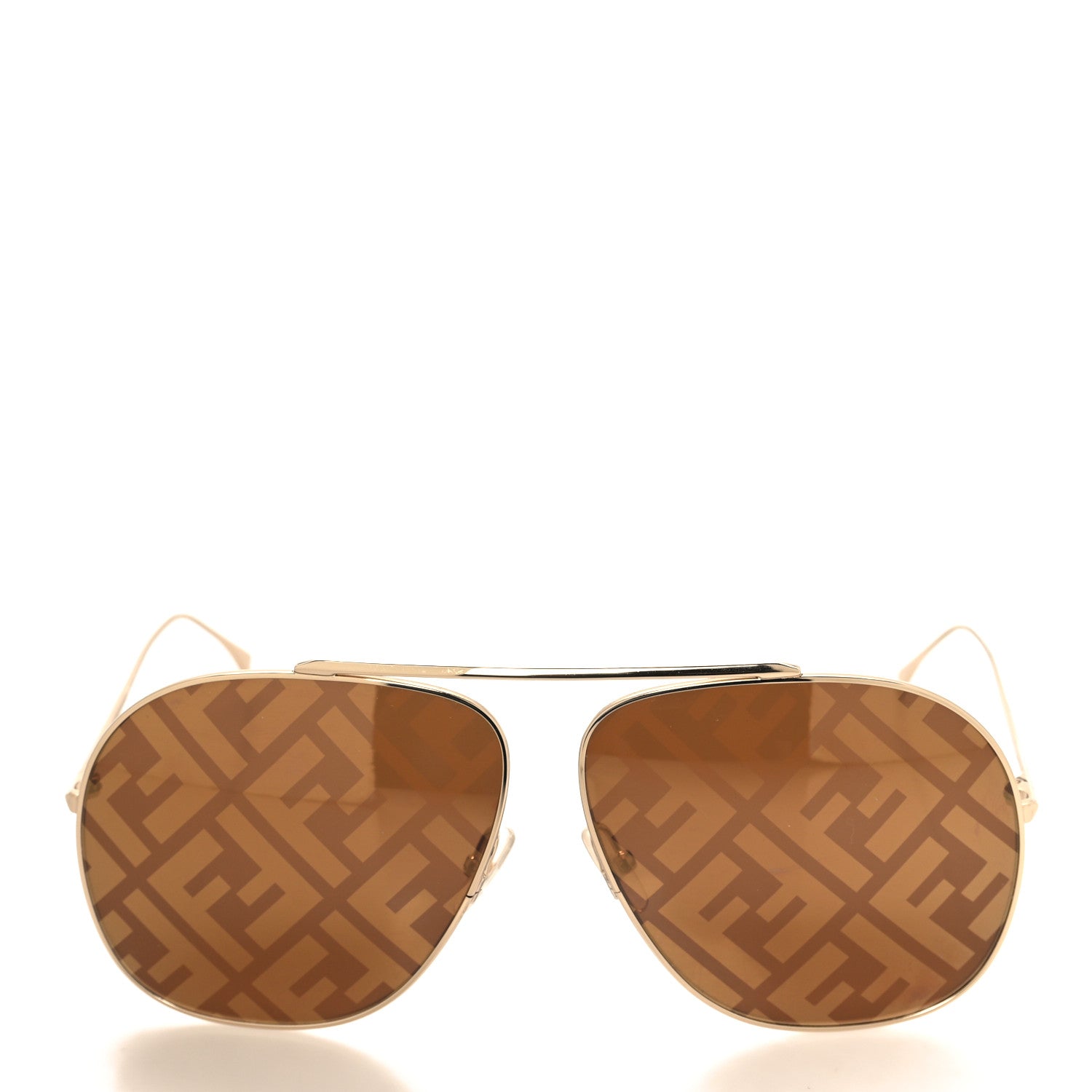 Fendi Metal Fendi Forever Aviator Sunglasses FF0407/G/S Gold 2 of 6