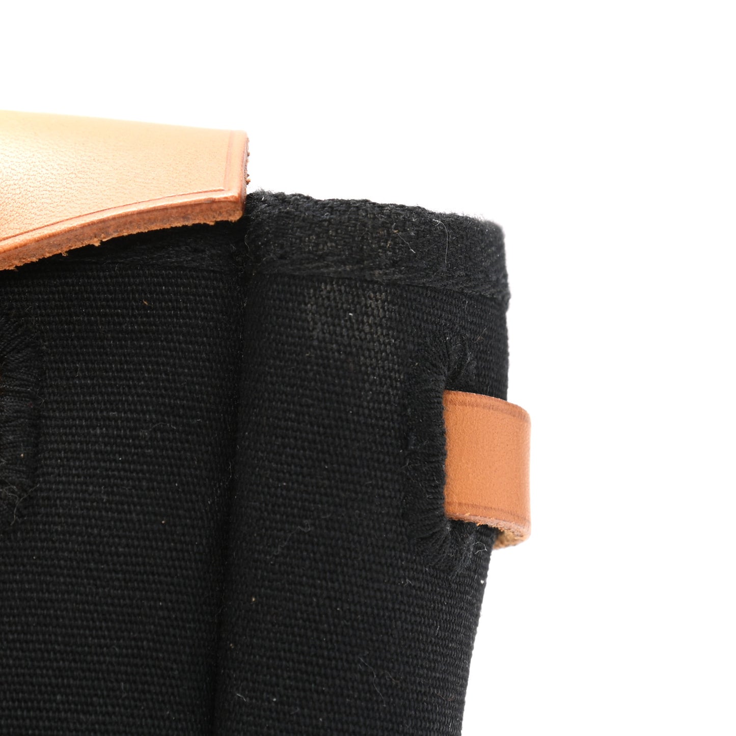 Toile Vache Calfskin Herbag Clutch Natural Black