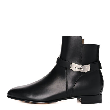 Hermes Calfskin Neo Low Boots 37 Black 1 of 10