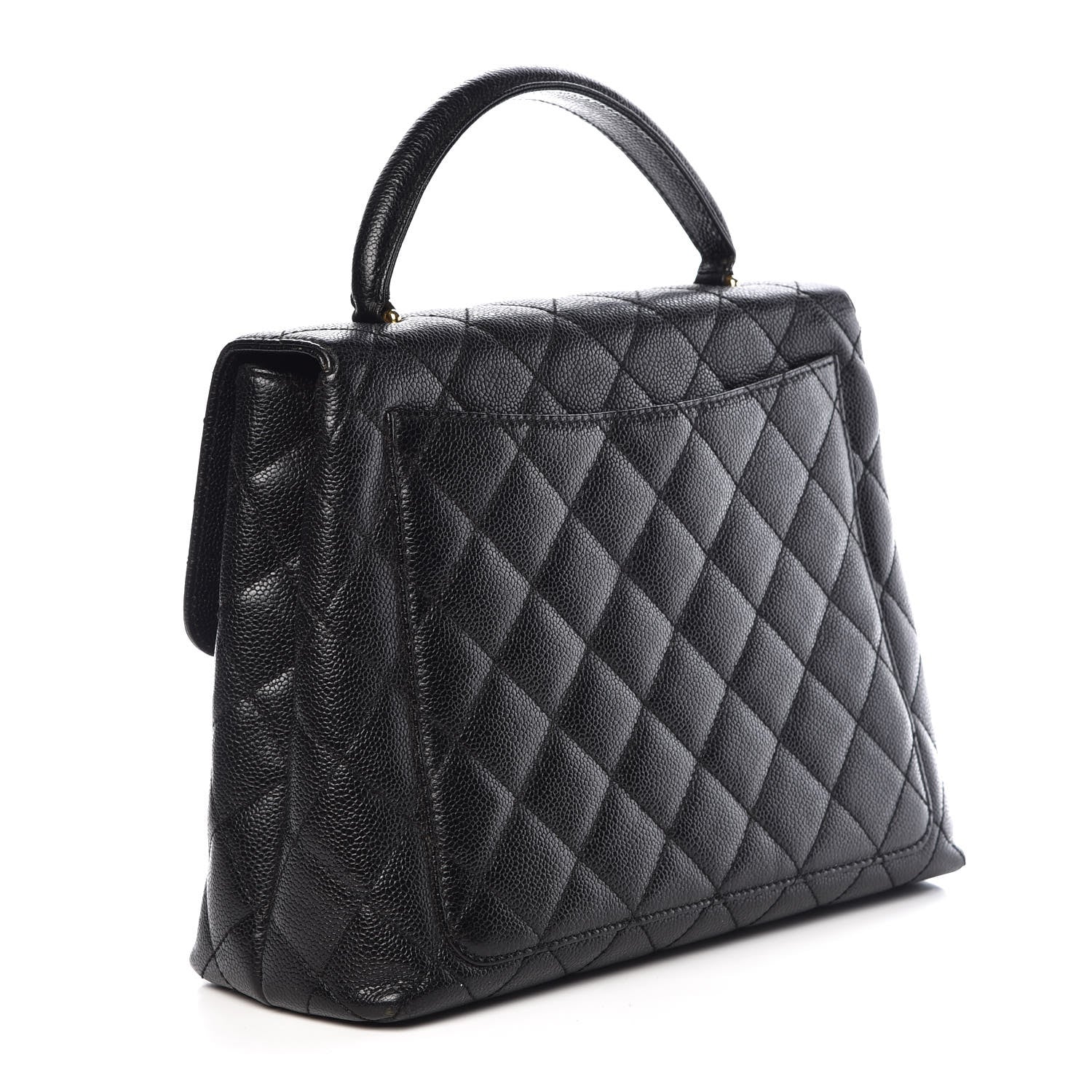Chanel Caviar Quilted Jumbo Kelly Flap Black 3 of 17