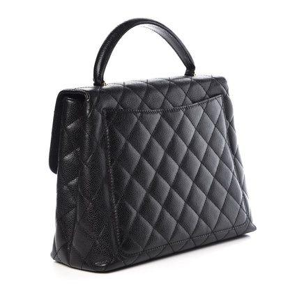 Chanel Caviar Quilted Jumbo Kelly Flap Black 3 of 17