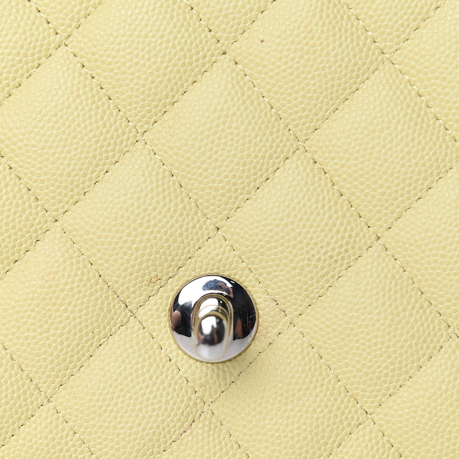 Chanel Caviar Quilted Mini Rectangular Flap Light Yellow 15 of 18
