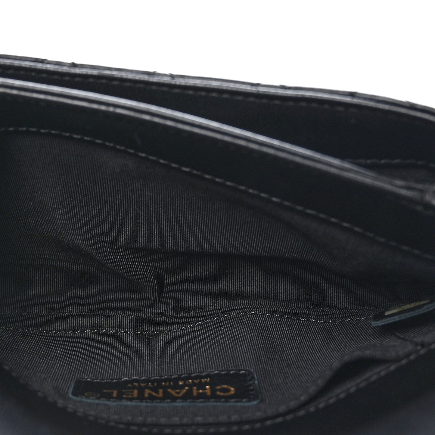 Lambskin Quilted CC Unchained Crossbody Black