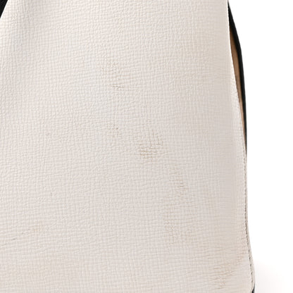 Burberry Derby Calfskin House Check Medium Bi-Color Banner Tote Natural Black 13 of 15