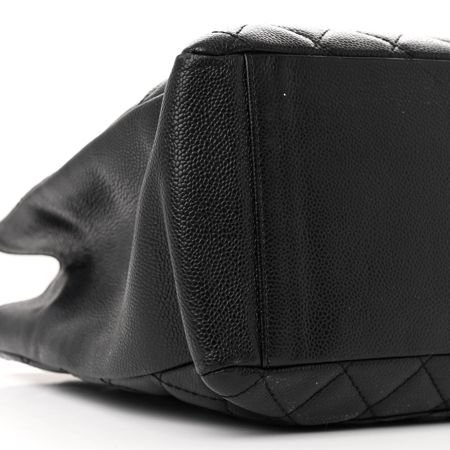 Caviar Quilted Grand Shopping Tote GST Black