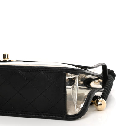 Chanel Lambskin PVC Sand By The Sea Flap With Pearl Strap Black 10 of 11