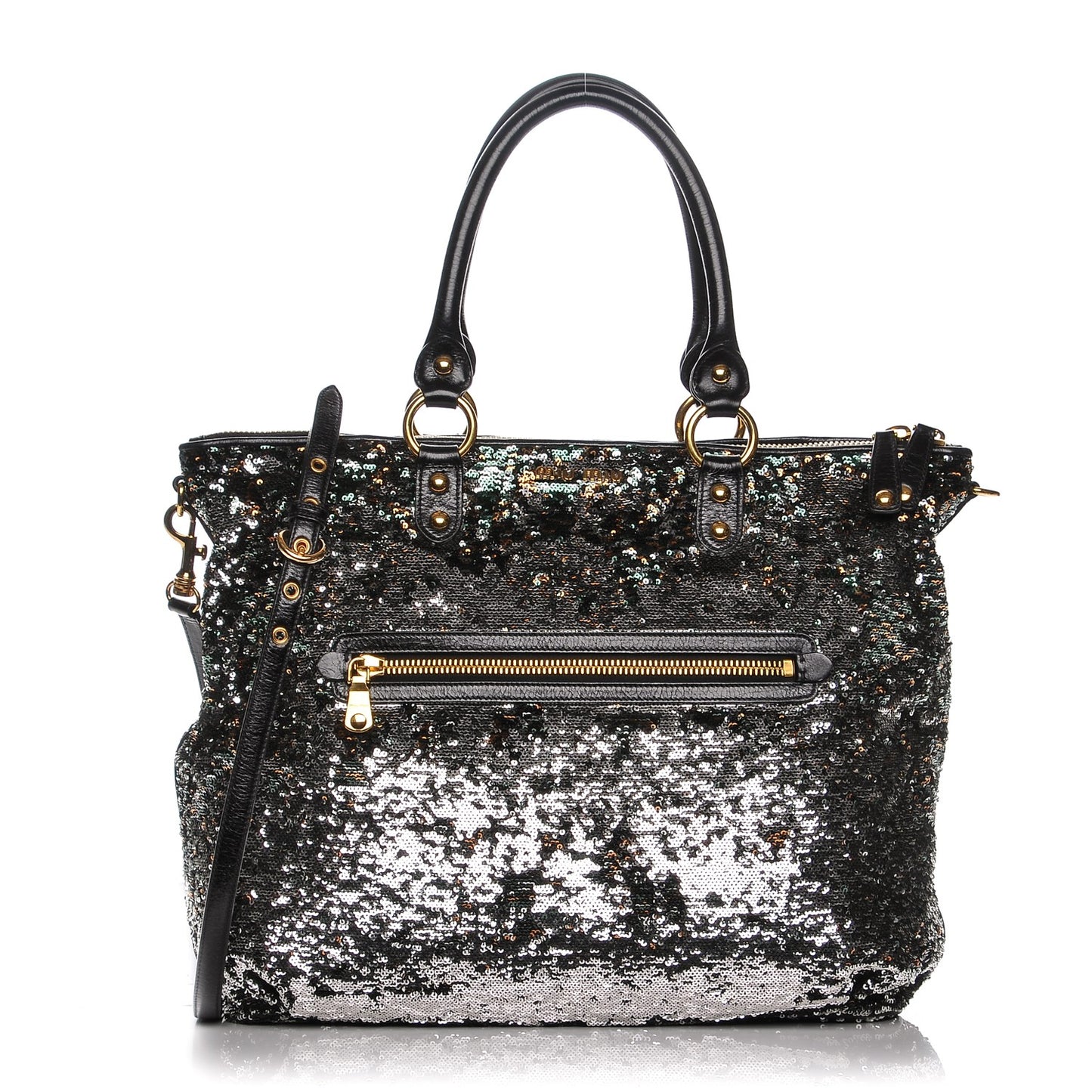 Paillettes Sequin Shopping Tote Argento