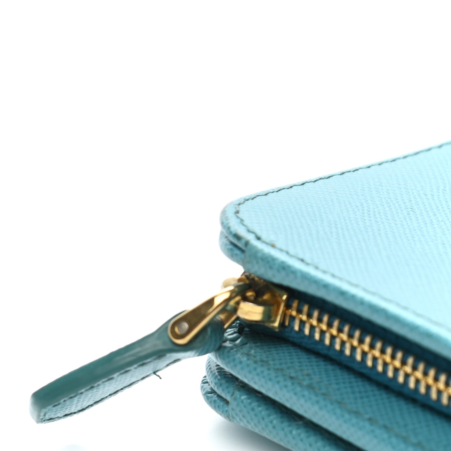 Saffiano Metal Compact Wallet Turchese