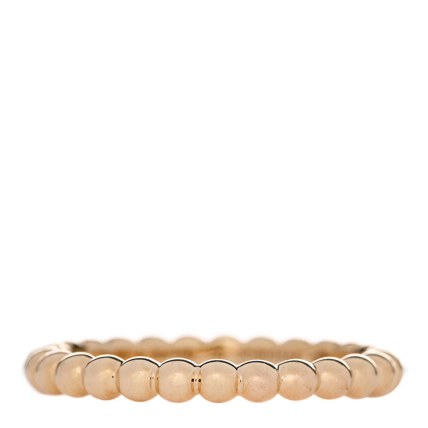 18K Yellow Gold Medium Perlee Ring 58 8.25