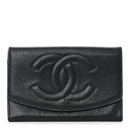 Chanel Caviar Timeless CC Compact Wallet Black 1 of 8
