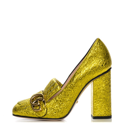 Gucci Galassia GG Marmont Fringe 105mm Loafer Pumps 36.5 Mimosa 1 of 8