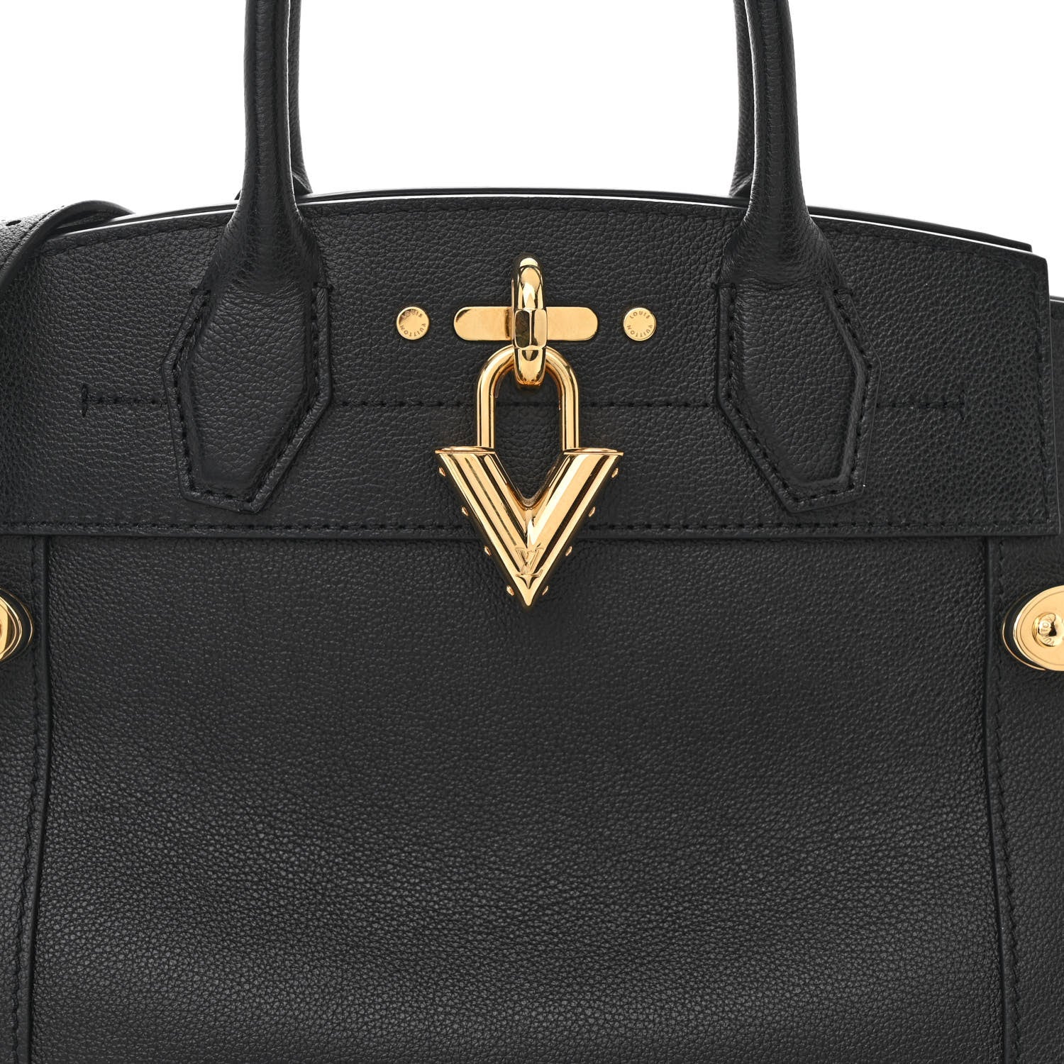 Louis Vuitton Calfskin Steamer PM  Black 9 of 9