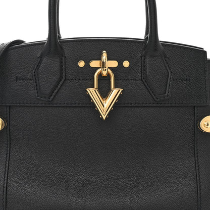 Louis Vuitton Calfskin Steamer PM  Black 9 of 9