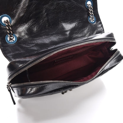 Chanel Glazed Calfskin Medium Duo Color Flap Black 5 of 7