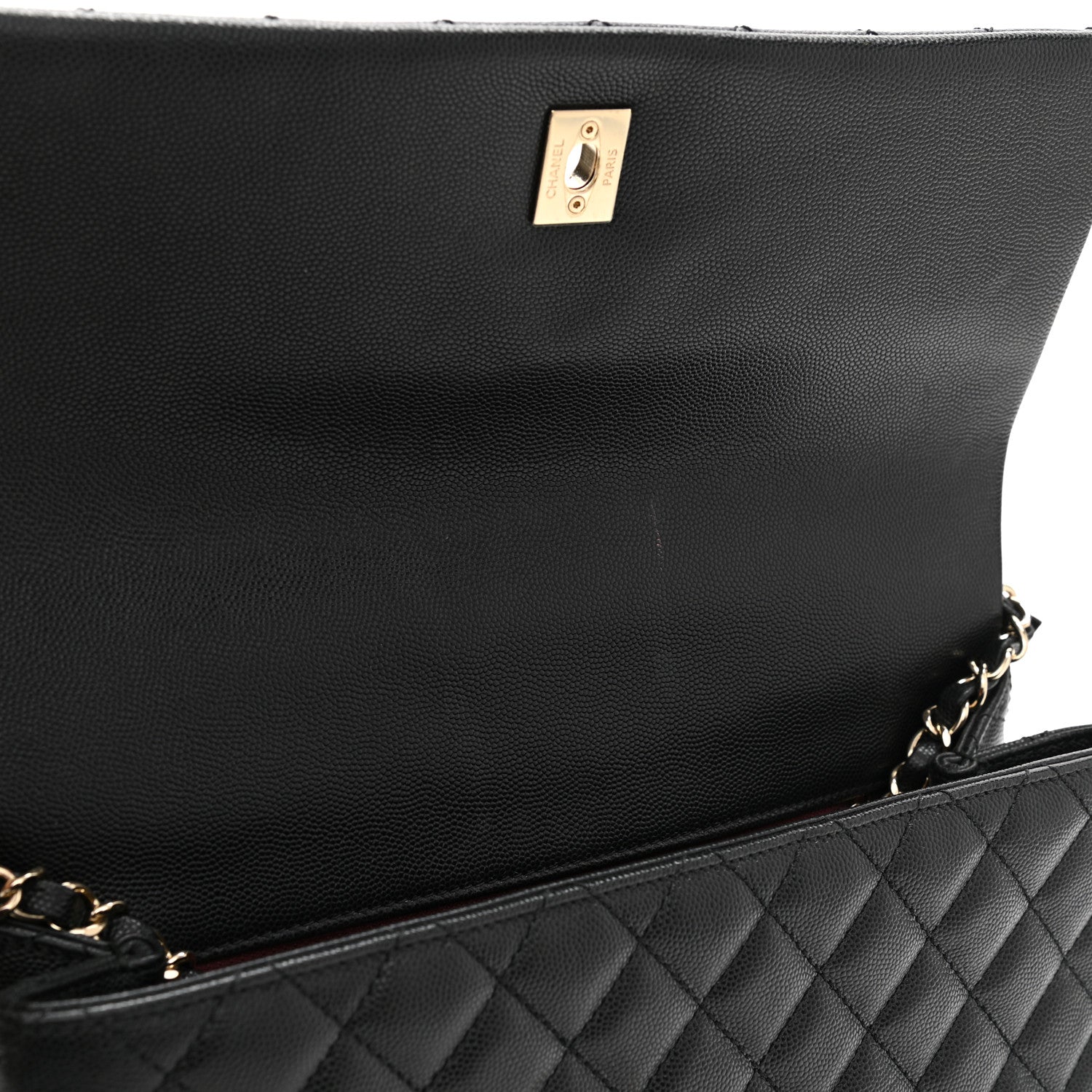 Chanel Caviar Quilted Medium Coco Handle Flap Black 11 of 13