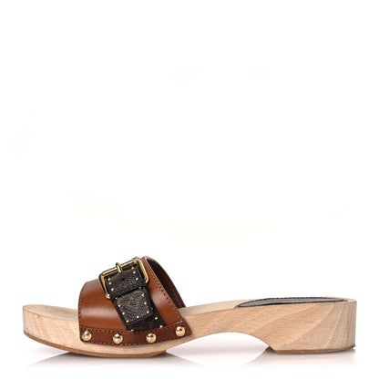 Louis Vuitton Calfskin Monogram Cottage Mule 39 Cognac 1 of 16