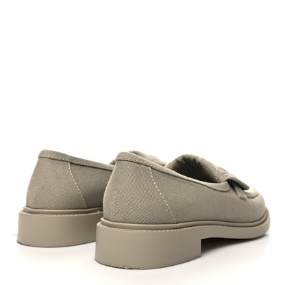 Chanel Canvas Quilted CC Turnlock Loafers 40 Beige 4 of 9