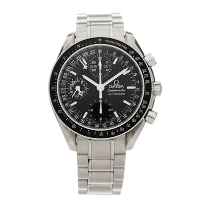 Omega Stainless Steel 39mm Speedmaster Day-Date Chronograph Automatic Watch Black 3520.50 1 of 4
