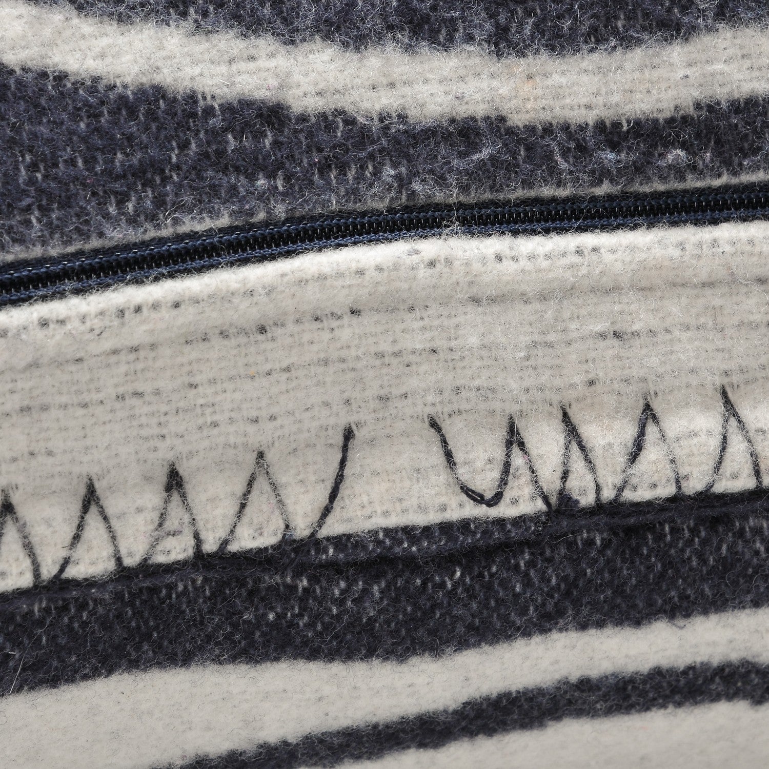 Chanel Merino Wool Cashmere CC Pillow White Navy Blue 7 of 8