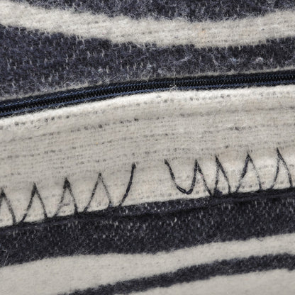 Chanel Merino Wool Cashmere CC Pillow White Navy Blue 7 of 8