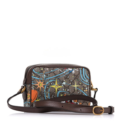 Gucci X DISNEY GG Supreme Monogram Donald Duck Interlocking G Shoulder Bag Beige Multicolor New Acero 3 of 10