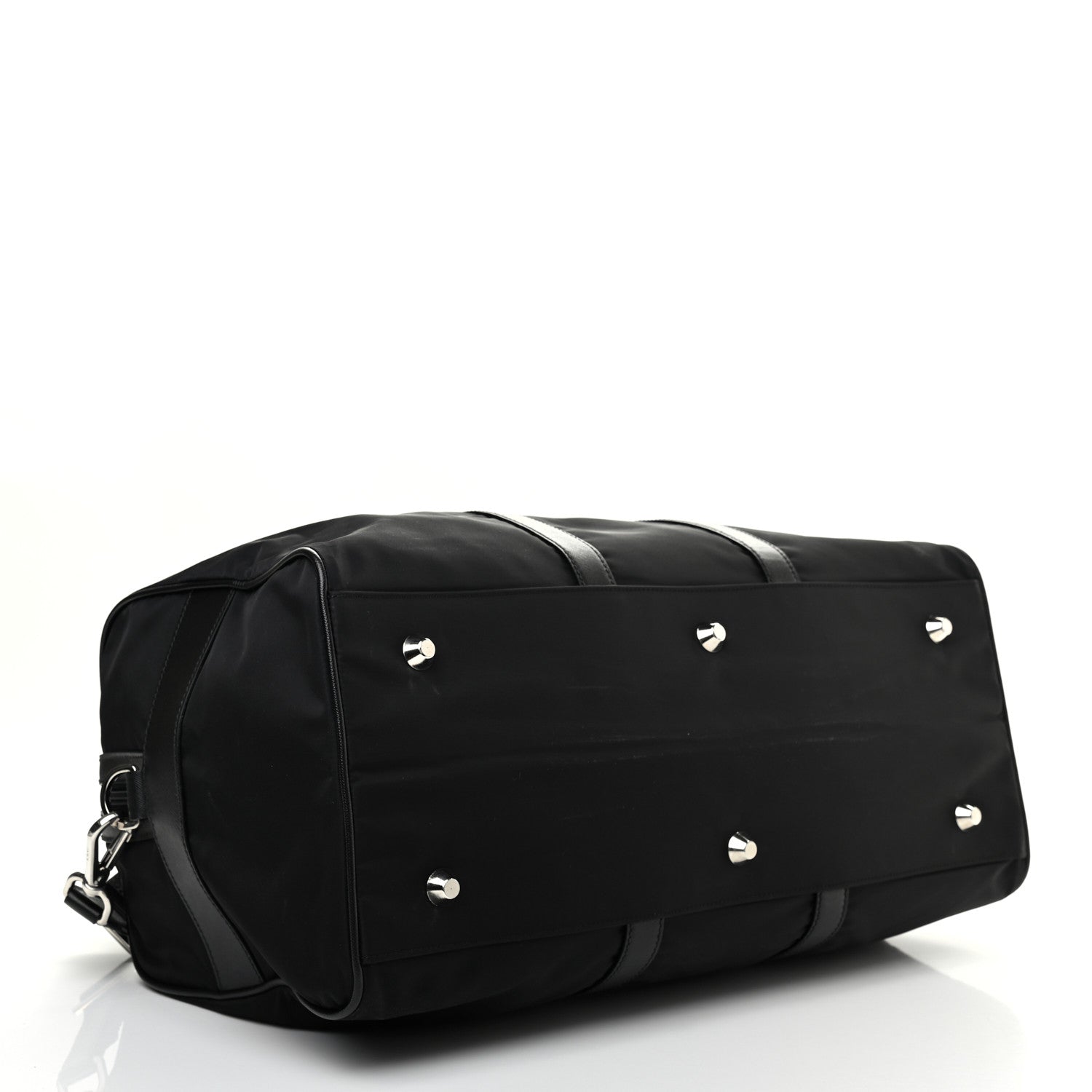 Prada Tessuto Nylon Saffiano Duffle Black 3 of 9