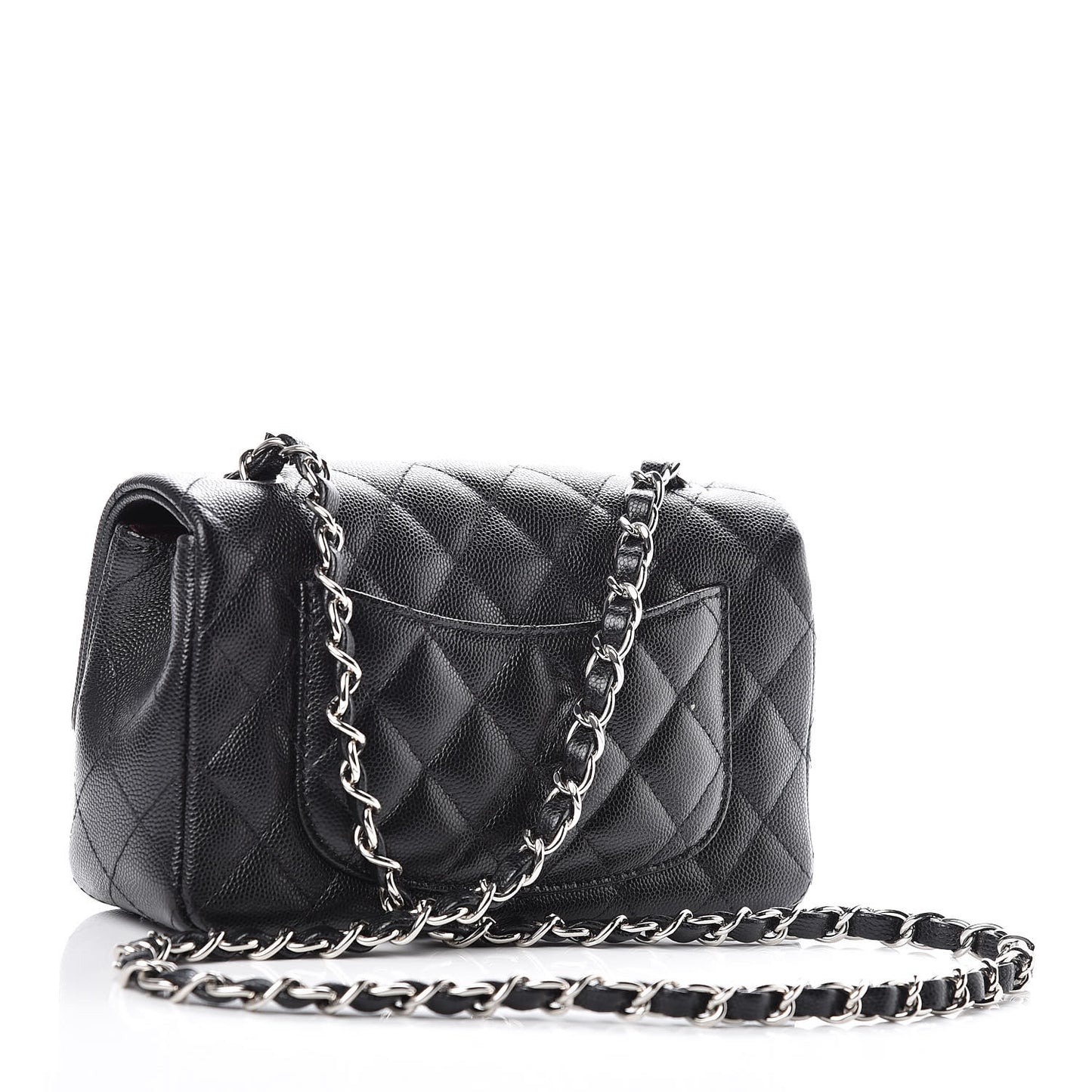 Caviar Quilted Mini Rectangular Flap Black