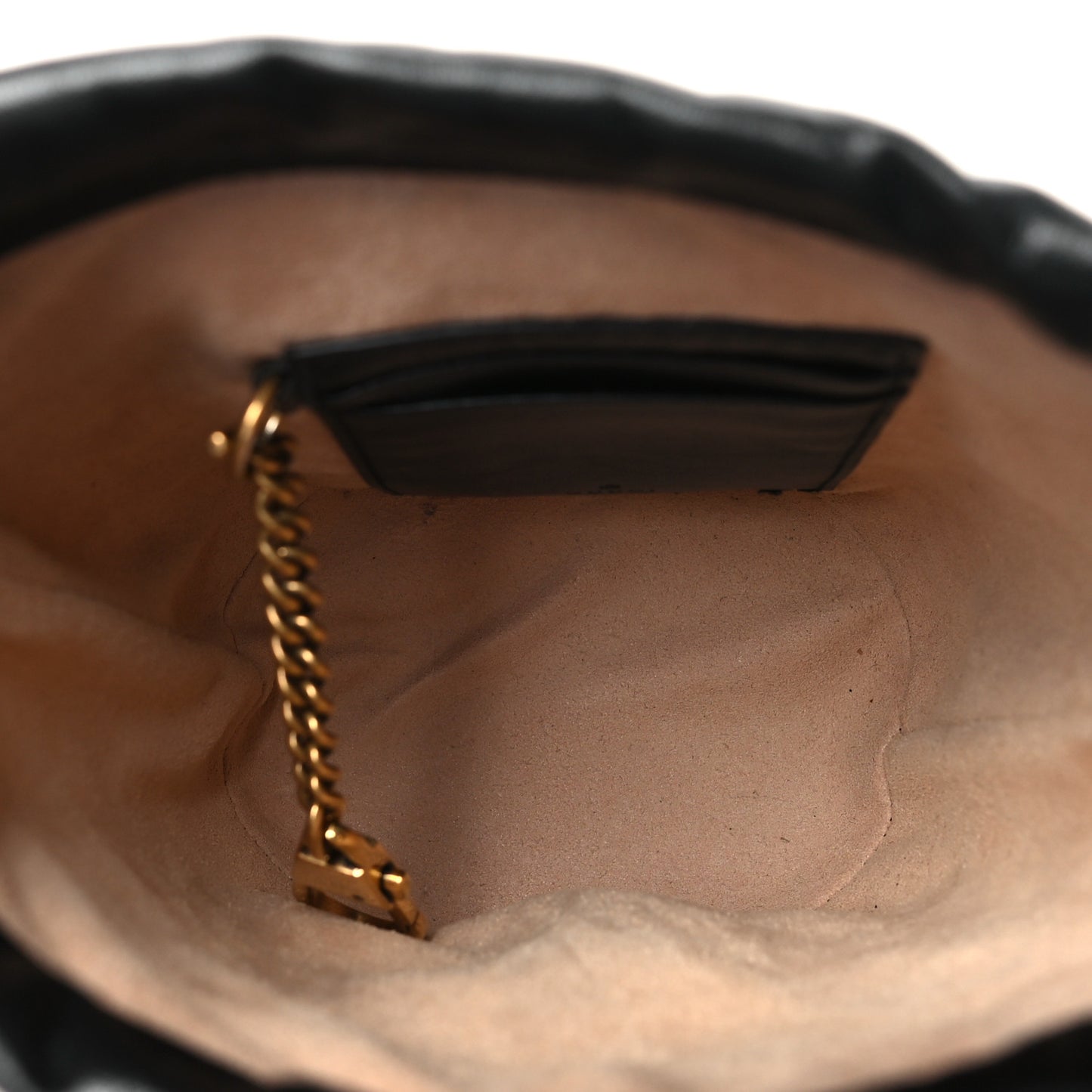 Calfskin Matelasse Mini GG Marmont 2.0 Bucket Bag Black