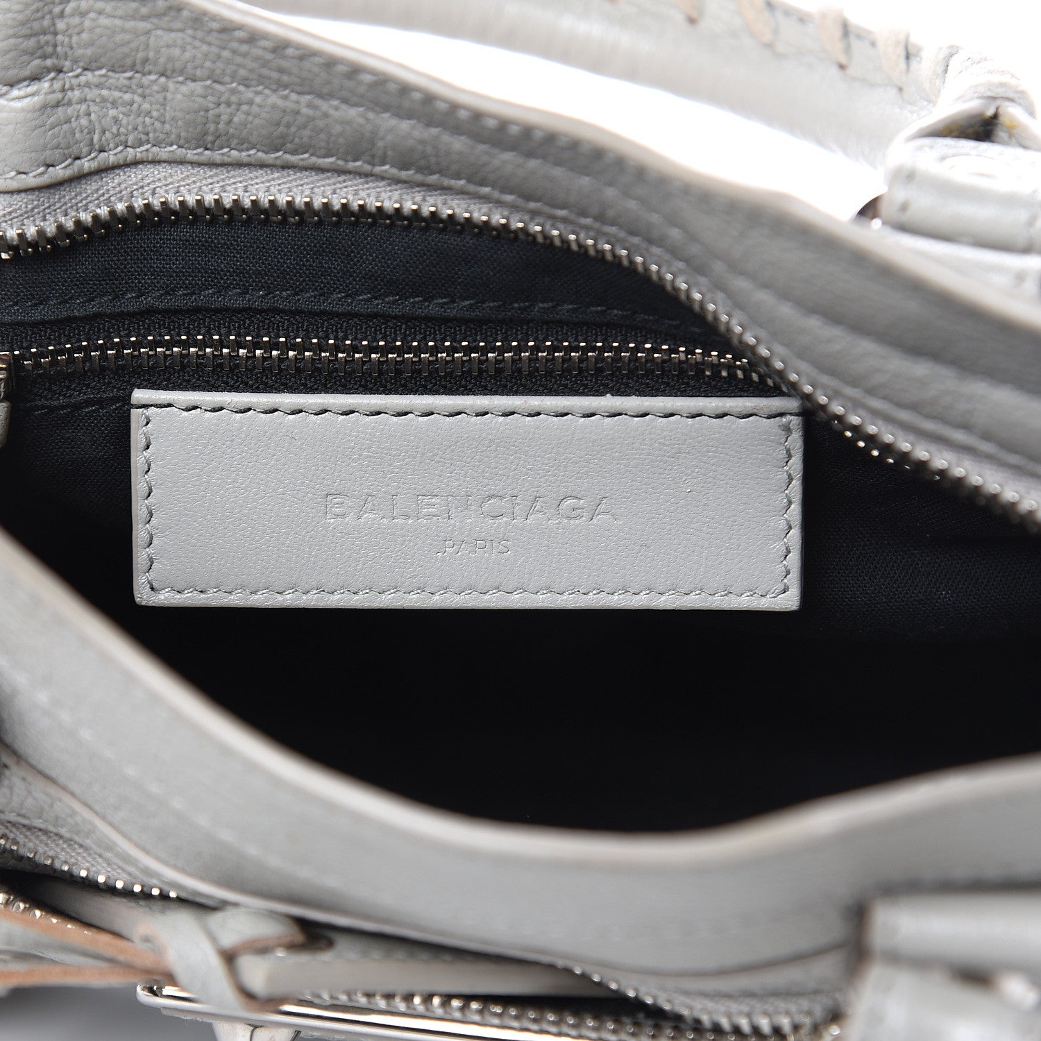 Balenciaga Chevre Silver Metallic Edge Hardware Mini City Gris Glace 5 of 13