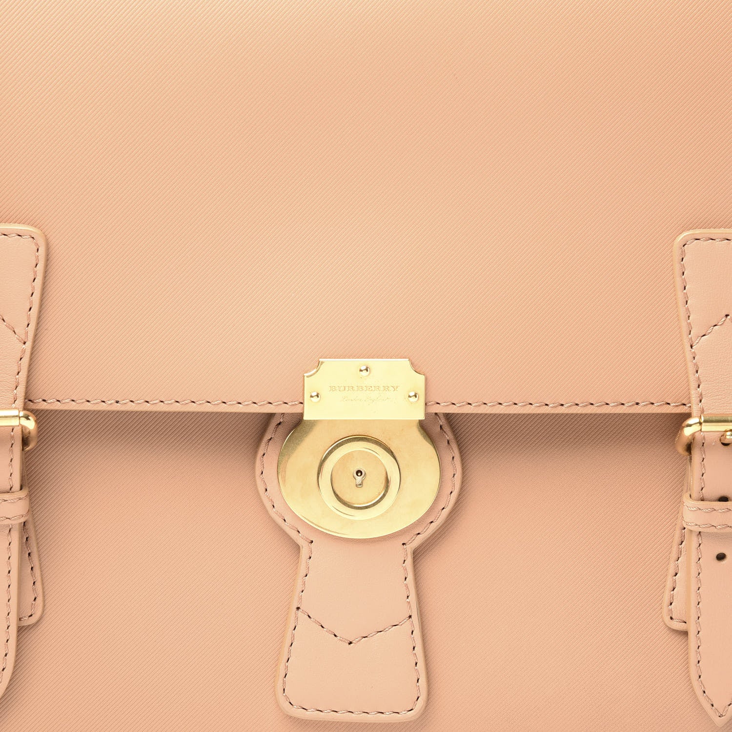 Burberry Trench Calfskin Medium DK88 Satchel Pale Clementine 10 of 11