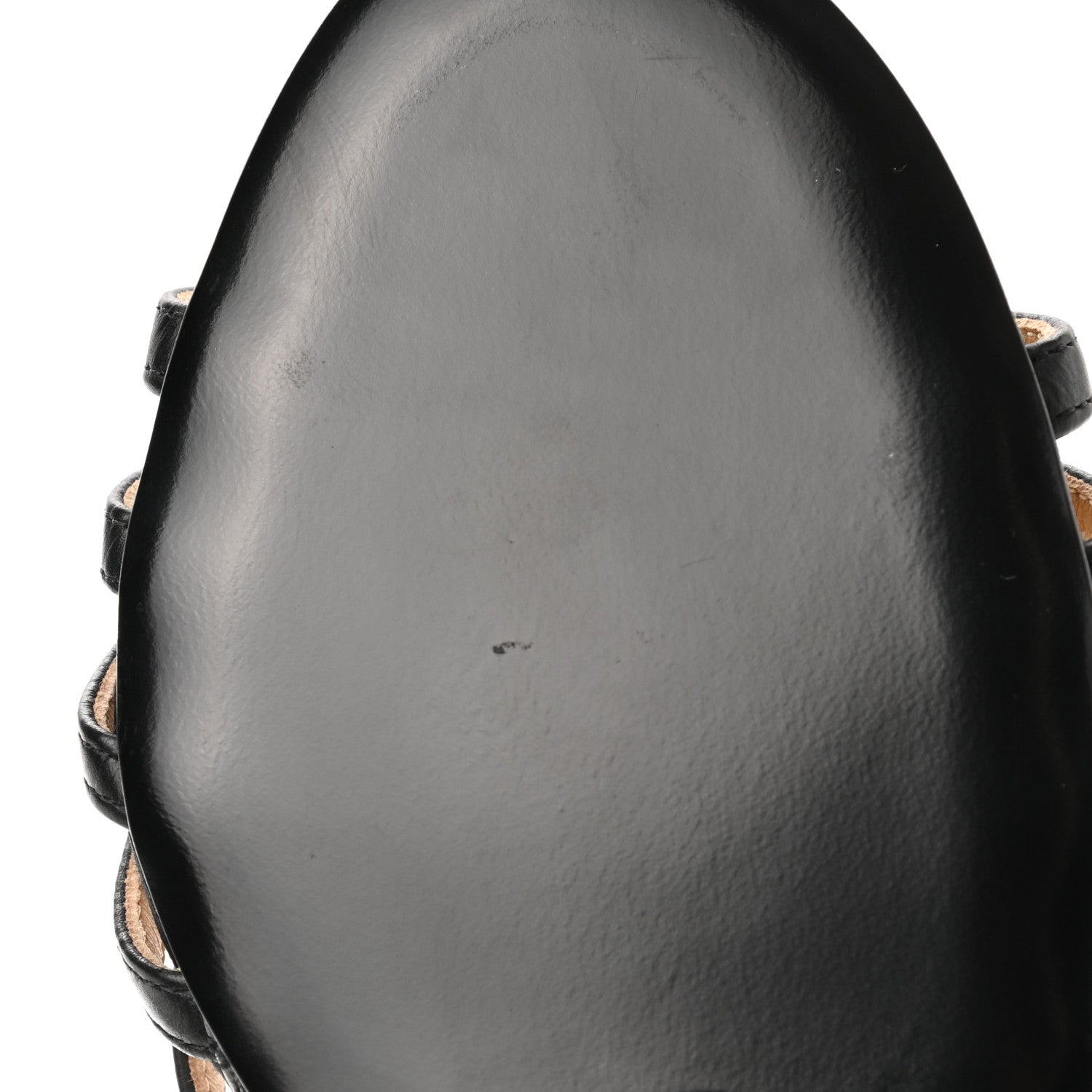 Chanel Grained Calfskin Quilted Wedge Sandals 38.5 Black 7 of 9