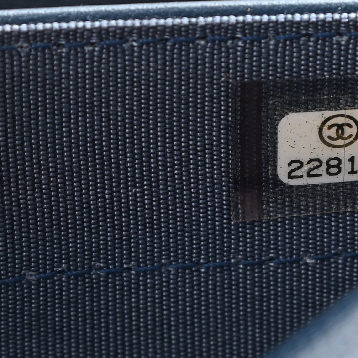 Chanel Caviar Quilted Wallet on Removable Chain Navy 8 of 11