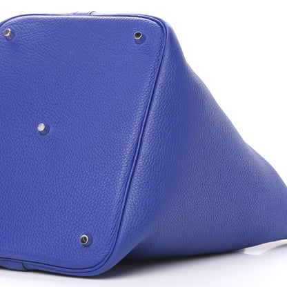 Hermes Taurillon Clemence Picotin Lock 26 GM Bleu Electrique 10 of 10