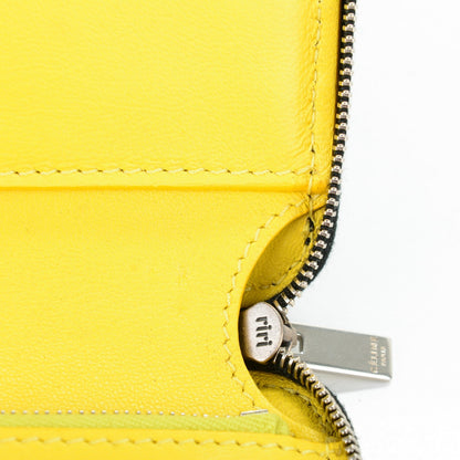 Celine Drummed Calfskin Premium Zip Around Wallet Black 8 of 8
