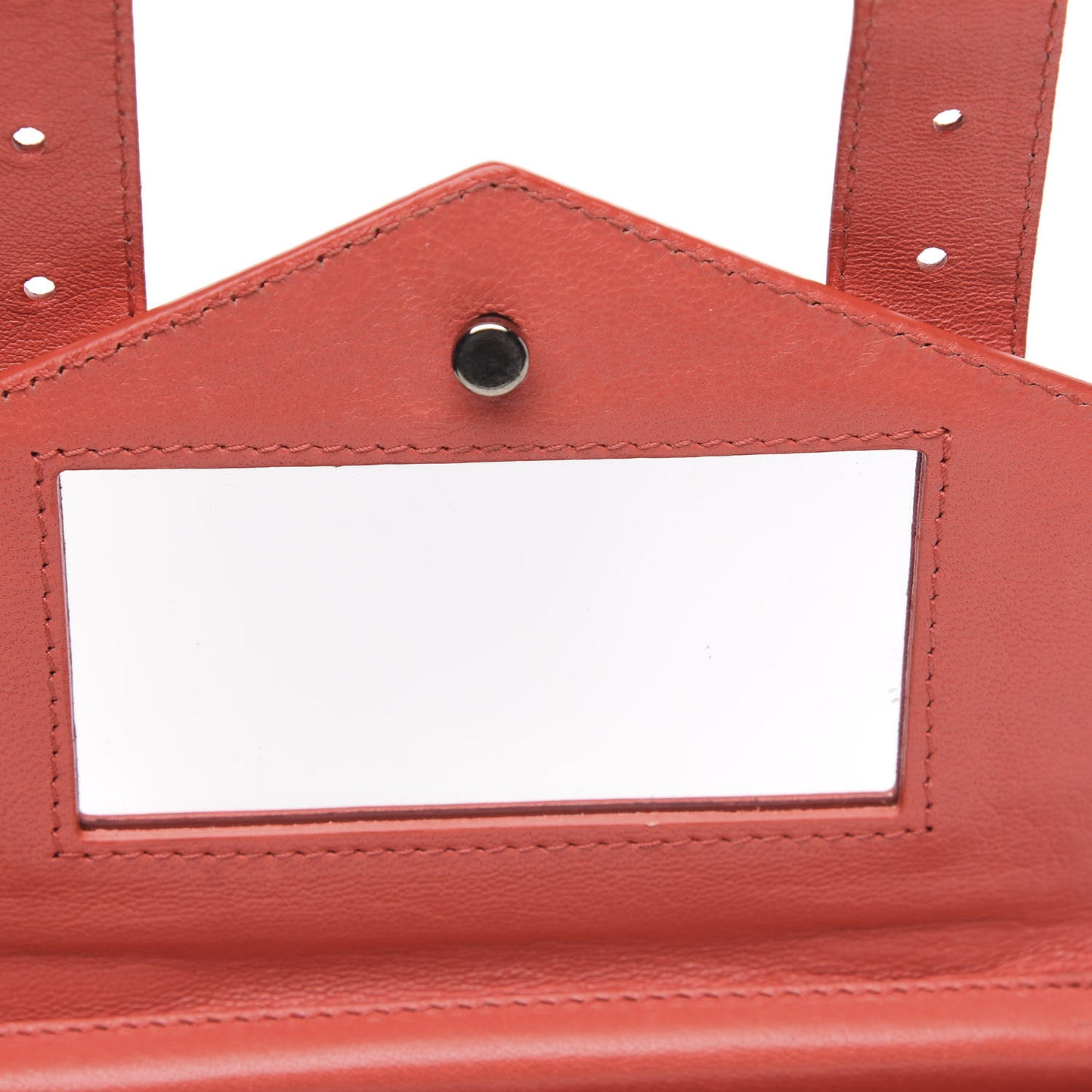 Lambskin PS1 Large Chain Wallet Deep Coral