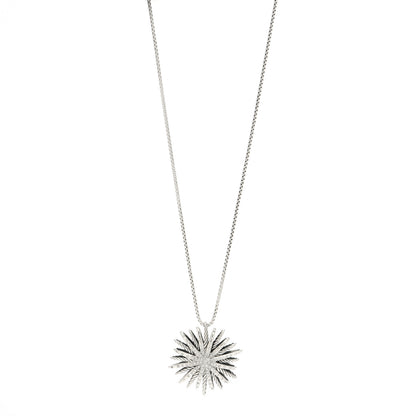 David Yurman Sterling Silver Diamond Large Starburst Pendant Necklace 1 of 4